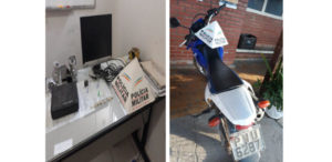 POLÍCIA MILITAR APREENDE DROGAS E UMA MOTO USADA PARA O CRIME