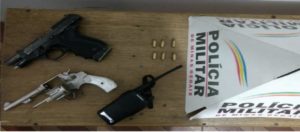 Polícia militar prende autor com porte de arma de fogo