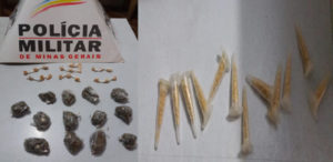 Polícia Militar prende autor por tráfico de drogas em praça urbana