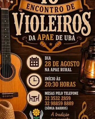 APAE Ubá Retoma Encontro de Viola