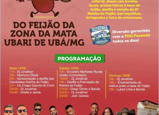 Festa do Feijão movimenta Ubari neste fim de semana
